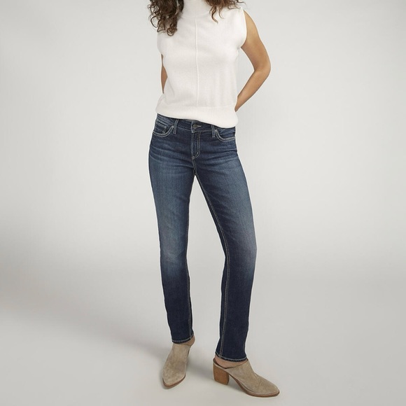 Silver Jeans Women's Straight Leg - Indigo - Picture 1 of 12